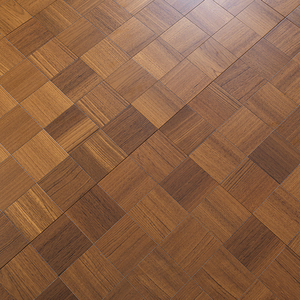 Suelos de Madera para Interiores con Patrón de Tablero de Ajedrez, Parqué Multicapa de Teca Natural con Acabado UV - Product Image 1
