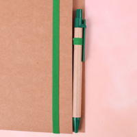 Cuaderno de Bambú Personalizado de Lujo con Espiral, Cuadernos de Papel Personalizables con Bolígrafo, Cubierta con Logotipo Impreso Personalizado