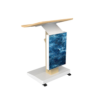 Podium multifonctionnel pour événements avec écran frontal et microphone sans fil, conçu pour les écoles et les églises