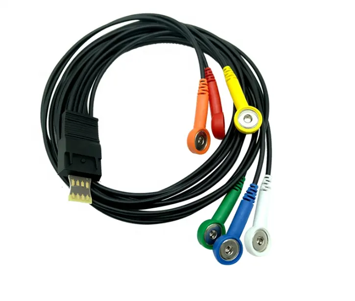 Ziekenhuis Gebruik Compatibel Mt101/102 6 Lood Holter Ecg-kabel Met Snap