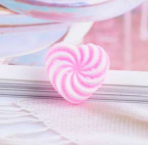 Mélange de cœur d'amour rond tourbillon en résine, 50 pièces, accessoires Kawaii, Cabochon à dos plat, décoration, embellissement artisanal - Product Image 3