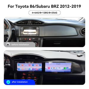 ZWNAV Pantalla Dual de 10.25 Pulgadas con Aspecto de Fibra de Carbono, Android 14, DSP, Navegación GPS, CarPlay, <span class=keywords><strong>Multimedia</strong></span> para Toyota GT86 BRZ 2012-2019, WIFI - Product Image 2