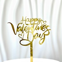 Ins Style Happy Valentine's Day acrylique cake topper accessoires de décoration de gâteau valentine cake toppers