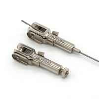 Pince de serrage à fourche pour câble d'avion 12,2 mm/1,5 mm pour kit de suspension de câbles d'éclairage