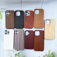 Casing Ponsel Kayu TPU Magnetik untuk iPhone 16 17 18, Casing Ponsel Kayu Walnut Bambu Alami untuk iPhone 18 Pro Max