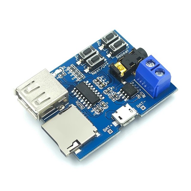 MP3 Lossless Decoding Board with Built-in Amplifier Module TF Card and USB Drive Player
