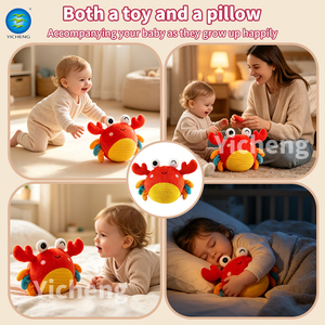 Giocattoli Elettrici a Forma di Granchio in Peluche, Interattivi con Suoni e Salti, Giocattolo Sensoriale Ricaricabile per Bambini - Product Image 6