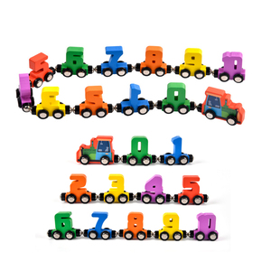 Đầy màu sắc sinh thái thân thiện Montessori và đầu giáo dục toán học trò chơi Bộ dụng cụ nhựa xây dựng khối đồ chơi số Train cho trẻ mẫu giáo - Product Image 1