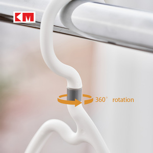 KM1361 Estante de almacenamiento de corbatas Estante de suspensión de corbata ajustable Estante de gancho de bufanda de seda Cinturón Artefacto de acabado 9 ganchos - Product Image 5