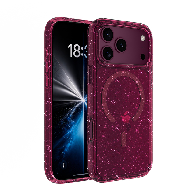 Glitter Case for iPhone 18 Pro Max Bling Hard PC Magnetic Phone Cover for IPhone 18 17 16 1514 LM169