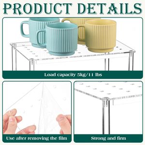 Acrylic tủ rack hiển thị Bộ 4, Acrylic trong suốt Tủ lưu trữ giá, tủ bếp gia vị Rack hiển thị - Product Image 3