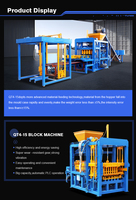 Machines à fabriquer des blocs de béton en Afrique du Sud, machine automatique à briques de ciment QT4-15