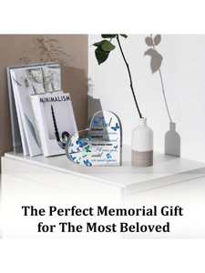 <span class=keywords><strong>Plaque</strong></span> commémorative en forme <span class=keywords><strong>de</strong></span> coeur en acrylique, signe <span class=keywords><strong>de</strong></span> condoléance avec motif, cadeau <span class=keywords><strong>de</strong></span> souvenir <span class=keywords><strong>de</strong></span> deuil pour Thanksgiving et Noël, B - Product Image 5