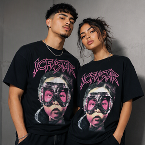 เสื้อยืดคอตตอนผู้ชายไซส์ใหญ่พิเศษ พิมพ์ลายกราฟิก 3 มิติ แบบนูน เนื้อผ้าหนา ระบายอากาศได้ดี สไตล์สตรีทแวร์ รุ่น G5 - Product Image 2