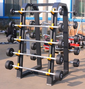 Gimnasio comercial Ejercicio de salto integrado Equipo de pesas libres LJ Rod <span class=keywords><strong>Bell</strong></span> Straight Curved Pegamento envuelto Levantamiento de pesas - Product Image 5