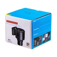 Adaptateur extensible pour porte-gobelet de voiture 2 en 1, organisateur extensible multifonctionnel pour l'intérieur de la voiture avec support pour téléphone, plastique noir