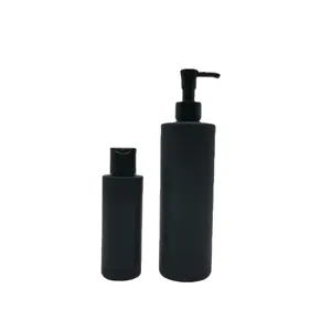 tappi di bottiglia da parete Suppliers-Cilindro nero soft touch a doppia parete 120 ml 4 once HDPE bottiglia con disco cap tappo stampa