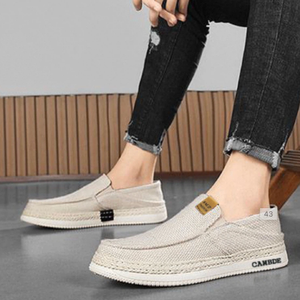 Lichtgewicht comfortabele heren ademende antislip dempende modieuze trend herfst/winter/lente casual instap canvas schoenen - Product Image 5