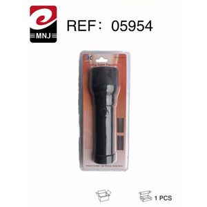 Torcia elettrica con corpo in plastica nera, luce a incandescenza, per uso esterno, 1 pezzo - Product Image 1