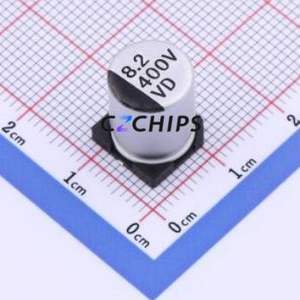 Condensador Electrolítico de Aluminio SMD VD8.2UF400V90RV0098, D10xL13mm 8.2uF 20% 400V 55mA-120Hz - Product Image 1