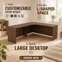 Bureau d'ordinateur moderne en bois 2026, panneau rectangulaire, montage facile et durable