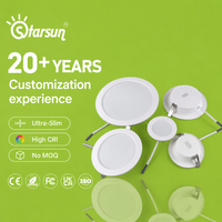 Plafonnier encastré LED Starsun pour intérieur, en aluminium et PMMA, blanc/noir, 3 CCT, spot moderne, angle de faisceau 120°, garantie 2 ans