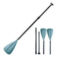 Pagaie multifonctionnelle 2-en-1 pour SUP et kayak Aqua Cyan, pagaie hybride performante pour tous les sports nautiques, kit de 1,76 lb