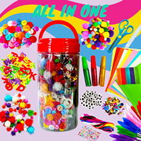 Ensemble complet d'art et d'artisanat pour enfants, kit de matériel de bricolage avec boîte de rangement pour les activités créatives de la maternelle et des vacances