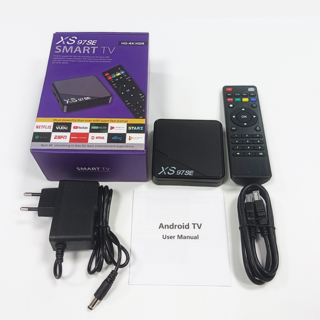 Hot Selling XS97 SE 2.4G/5G Dual Wifi OTT Tv Box OEM ODM Stb 1gb 8gb 5.0 4k Smart Set Top Box Android
