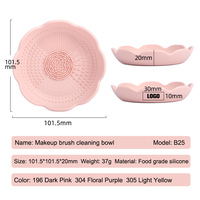 Vente chaude 2-en-1 Mini étendoir support de support pour peinture et outil tampons de nettoyage tapis bol Silicone maquillage brosse nettoyant