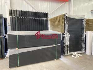 Vente en gros de clôture de sécurité en acier à tube métallique enduit de poudre noire de 6ftx8ft pour le jardin - Product Image 5