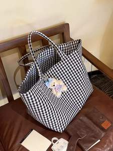 Nouveau sac à bandoulière en toile réversible grande capacité, léger, pour les sorties, le shopping, sac fourre-tout pour maman - Product Image 4