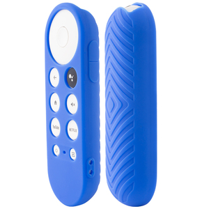 Coque en silicone de couleur bleue pour Google <span class=keywords><strong>Chromecast</strong></span> <span class=keywords><strong>TV</strong></span> étui à télécommande vocale effet fluorescent la nuit housse de protection à distance souple - Product Image 1