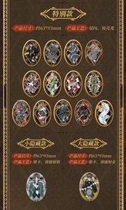 เข็มกลัดอนิเมะ Yuewen Lord of the Mysteries ซีรีส์โป๊กเกอร์ ขายส่ง, ชุดตั๋วสะสมแบบกล่องสุ่ม สำหรับของเล่นและของขวัญ - Product Image 5