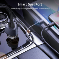 Chargeur de voiture double port 51W PD3.0 QC3.0 à charge rapide, compatibilité universelle pour appareils USB, directement de l'usine