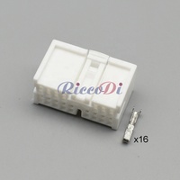 Conector PCB Miniatura de 16 Pines Macho y Hembra, Carcasa de Plástico para Auto, Adaptador Sin Sellado, Enchufe de Bajo Consumo para Vehículo