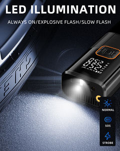 Dual Digital Display 19mm wiederauf ladbare Luftpumpe Akku-Reifen füller 4000mAh ABS Material 150psi Tragbarer Luft kompressor - Product Image 5