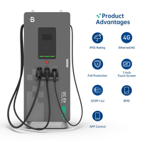 Cargador Rápido de CC Comercial de 82KW-262KW, IP55 Impermeable, CCS CHAdeMO, Estación de Carga para Vehículos Eléctricos, OCPP1.6, Ethernet/4G, 24 Meses