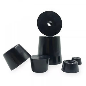 Patins en caoutchouc TPR noirs antidérapants de qualité industrielle pour pieds de <span class=keywords><strong>chaise</strong></span>, résistants à la pression, avec vis - Product Image 1