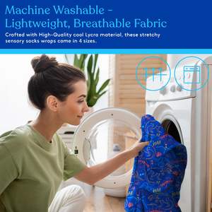 I bambini autistici X-Large blu dinosauro Full Body calza fornisce Input di pressione profonda giocattoli sensoriali calza corpo calza - Product Image 6