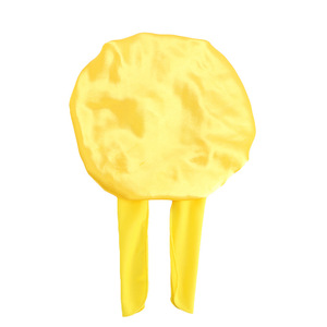 Bonnet Rambut Satin Bayi dengan Logo Custom, Penutup Kepala Tidur Dua Lapis yang Dapat Disesuaikan untuk Wanita, Penutup Kepala Sutra dengan Hiasan Pita untuk Perawatan Rambut Keriting - Product Image 6