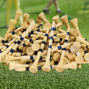 Golf Tees Bamboo Nails Raw Wood Ball Holder T Golf Equipment Bamboo TEE 38/42/54/70/83mm