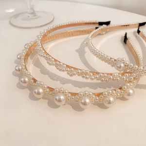 Nueva Retro diadema de perlas francesas, horquilla de temperamento informal de hadas, diadema de celebridad con diademas de estilo bosque de hadas para mujeres - Product Image 4