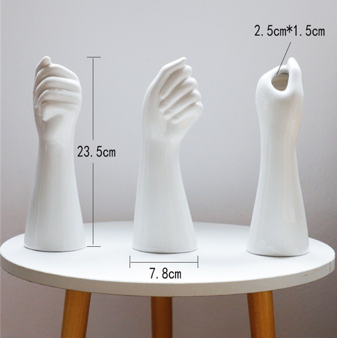 Nordic style A Hand Vase Flowers Modern Home Office Decor of Creative Floral Composition living room Ornament ceramics vase