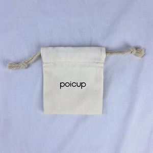 Eco-friendly Organic Cotton <b>Drawstring</b> Bag Natural Color Recyclable <b>Pouch</b> for Bracelets Watch Glasses Rings Dust-Proof Reusable - Product Image 5
