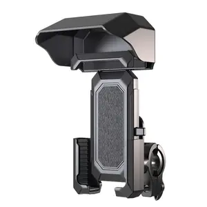 360 Verstelbare Anti-Shake Functie Telefoonstandaard Fiets Snel Te Installeren Motorfiets Telefoon Mount Fiets Telefoonhouder Met Regenhoes