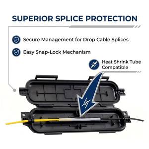 Boîtier <span class=keywords><strong>de</strong></span> protection optique étanche IP65 <span class=keywords><strong>pour</strong></span> câble <span class=keywords><strong>de</strong></span> descente FTTH 1 entrée 1 sortie 2.0*3.0mm, en ABS - Product Image 6