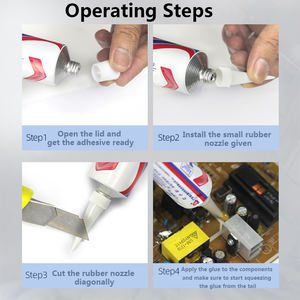 Adhesivo Rojo WBG 200R para Posicionamiento de Tornillos, Adhesivo de Fijación de Componentes, Adhesivo Ignífugo UL 1668, Adhesivo de Neopreno Amarillo Electrónico - Product Image 3