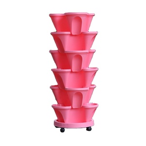 #0001 # Festival Décoration Couleur Vive Gerbables Verticale <span class=keywords><strong>En</strong></span> Plastique Jardin Suspendu Fleur Pot Jardinières - Product Image 4