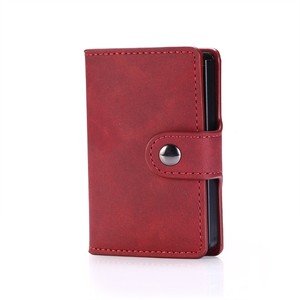 Cartera de metal de aluminio de cuero de <span class=keywords><strong>los</strong></span> titulares de tarjetas de crédito del negocio RFID para el hombre - Product Image 5